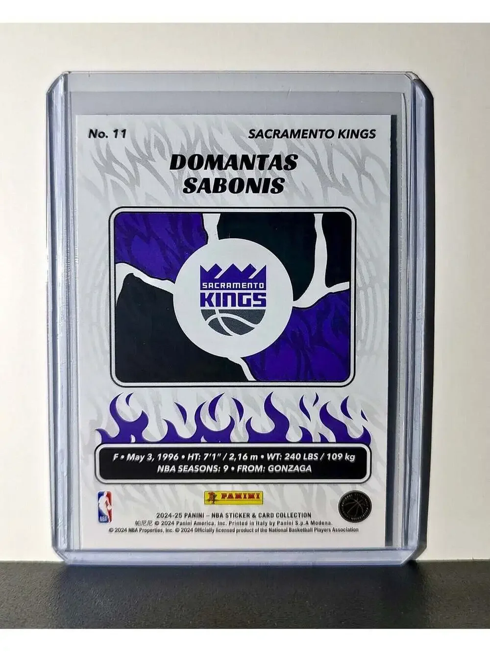 Domantas Sabonis 2024-25 Panini NBA #11 Foil Sticker Card Sacramento Kings